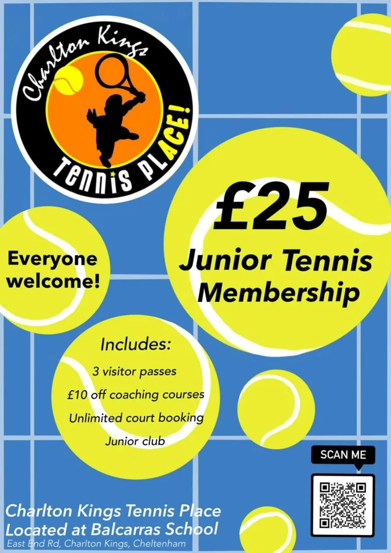 Tennis club membership leaflet