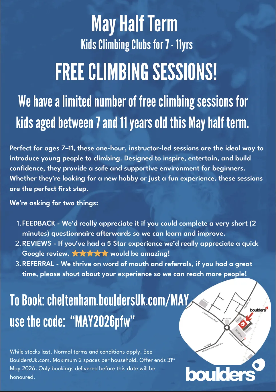 Boulders Free Climb May HT